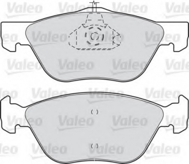 Комплект тормозных колодок, дисковый тормоз Valeo 598065 (фото 1)