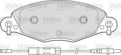 Комплект тормозных колодок, дисковый тормоз Valeo 598416 (фото 1)