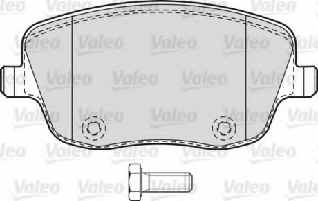 Комплект тормозных колодок, дисковый тормоз Valeo 598720 (фото 1)