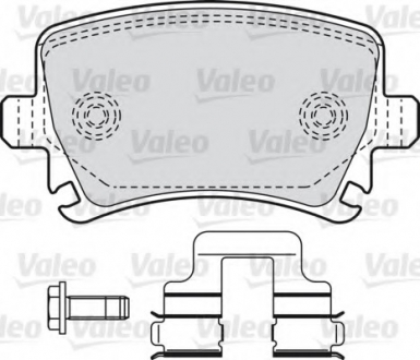 Гальмівні колодки, дискове гальмо (набір) Valeo 598752 (фото 1)