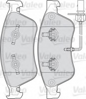 Гальмівні колодки дискові AUDI/VW A6/A8/Phaeton "2,8-6,0 "02-16 Valeo 598845 (фото 1)