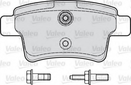 Комплект тормозных колодок, дисковый тормоз Valeo 598936 (фото 1)