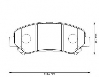 Колодки гальмівні передні Nissan Qashqai, Juke, X-Trail FDB4051 Bendix 573379B (фото 1)