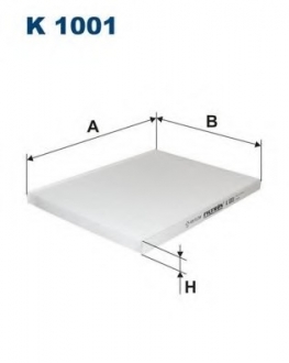 Фильтр, воздух во внутренном пространстве FILTRON K1001 (фото 1)