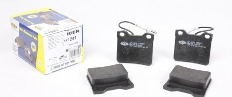 Комплект тормозных колодок, дисковый тормоз ICER 141241 (фото 1)