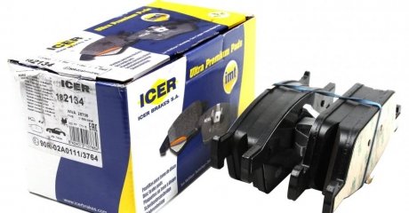 Комплект тормозных колодок, дисковый тормоз ICER 182134 (фото 1)