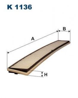 Фильтр, воздух во внутренном пространстве FILTRON K1136 (фото 1)