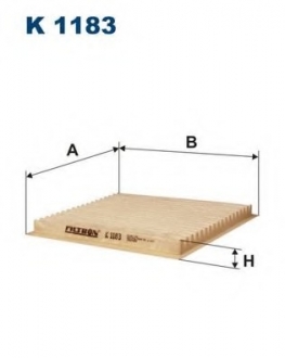 Фильтр, воздух во внутренном пространстве FILTRON K1183 (фото 1)