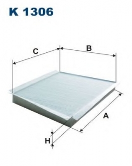 Фильтр, воздух во внутренном пространстве FILTRON K1306 (фото 1)