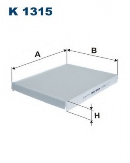 Фильтр, воздух во внутренном пространстве FILTRON K1315 (фото 1)