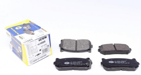Комплект тормозных колодок, дисковый тормоз ICER 181669 (фото 1)