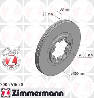 TARCZA HAMULC. NISSAN PICK UP 02- ZIMMERMANN 200251620 (фото 1)