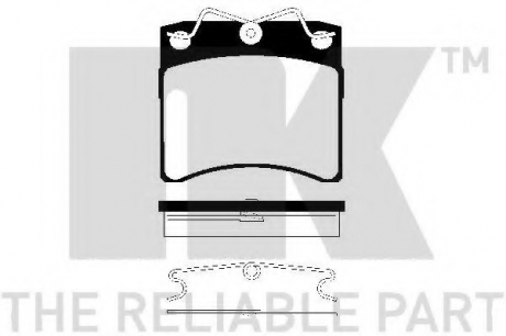 Комплект тормозных колодок, дисковый тормоз NK 224721 (фото 1)