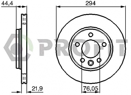 ДИСК ТОРМ. VW TRANSPORTER T5 03- REAR PROFIT 50101286 (фото 1)