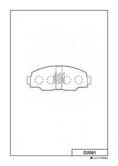 Колодки гальмівні передні (144.5x54x15.5) MK KASHIYAMA D2081 (фото 1)