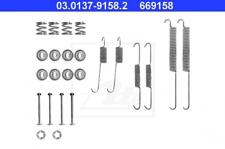 Комплектуючі для гальмівних колодок ATE 03.0137-9158.2 (фото 1)