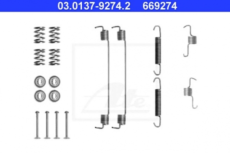Комплектуючі для гальмівних колодок ATE 03.0137-9274.2 (фото 1)