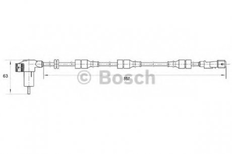 Датчик частота обертання колеса BOSCH 0 265 006 203 (фото 1)