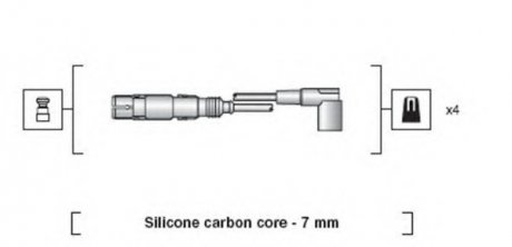 Комплект проводов зажигания MAGNETI MARELLI MSK1163 (фото 1)