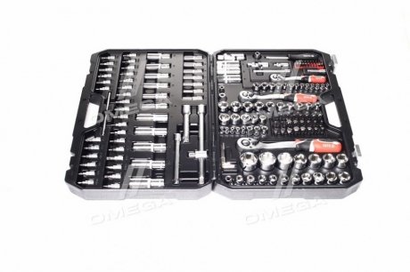 Набор головок квадрат 1/2 ", 3/8", 1/4 "с инст-ми, насадки отверточные. 173 шт(про-во) YATO YT-38931 (фото 1)