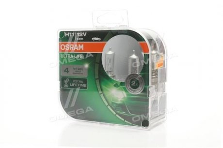Лампа фарна H11 12V 55W PGJ19-2 (вир-во) OSRAM 64211ULTHCBDUO (фото 1)