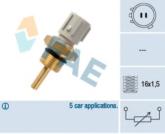 Датчик, температура охлаждающей жидкости FAE 32590 (фото 1)