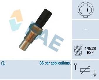 Датчик, температура охлаждающей жидкости FAE 32650 (фото 1)