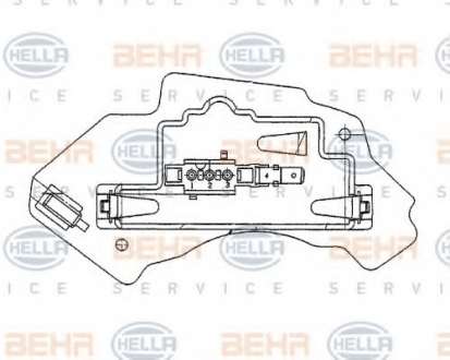 Регулятор, вентилятор салона HELLA 5HL 351 321-131 (фото 1)