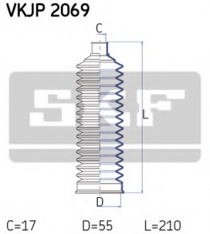 Комплект пылника, рулевое управление SKF VKJP 2069 (фото 1)