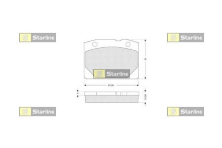 Гальмівні колодки дискові STARLINE BD S196 (фото 1)