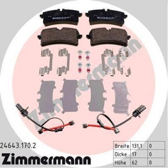 Комплект тормозных колодок ZIMMERMANN 24643.170.2 (фото 1)