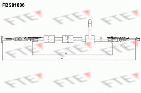 Трос, стояночная тормозная система FTE FBS01006 (фото 1)