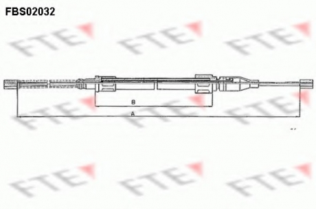 Трос ручного гальма FTE FBS02032 (фото 1)