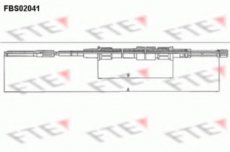 Трос ручного гальма FTE FBS02041 (фото 1)