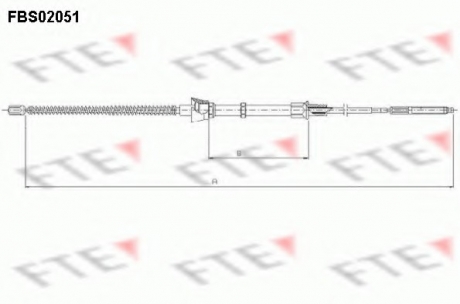 Трос, стояночная тормозная система FTE FBS02051 (фото 1)