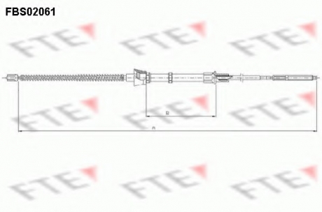 Трос ручного гальма FTE FBS02061 (фото 1)