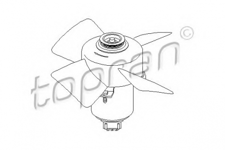 Вентилятор, охлаждение двигателя TOPRAN / HANS PRIES 107 708 (фото 1)