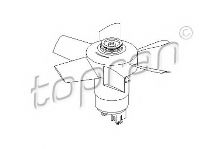 Вентилятор, охлаждение двигателя TOPRAN / HANS PRIES 107 721 (фото 1)