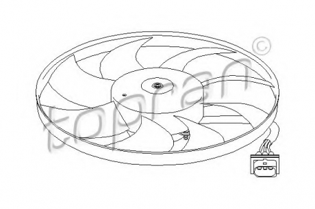Вентилятор, охолодження двигуна TOPRAN / HANS PRIES 110 765 (фото 1)