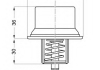 Термостат, охлаждающая жидкость WAHLER 4621.80D (фото 2)