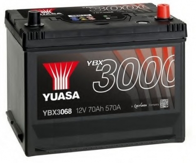 Стартерная аккумуляторная батарея YUASA YBX3068 (фото 1)