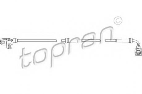 Датчик, частота вращения колеса TOPRAN / HANS PRIES 110 490 (фото 1)