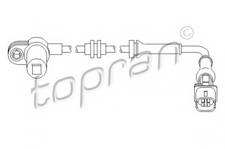 Датчик, частота вращения колеса TOPRAN / HANS PRIES 207 450 (фото 1)