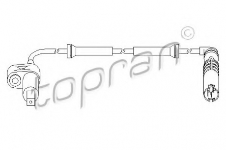 Датчик, частота вращения колеса TOPRAN / HANS PRIES 500 979 (фото 1)