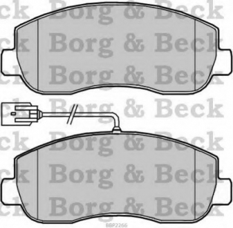 Гальмівні колодки дискові BORG & BECK BBP2266 (фото 1)