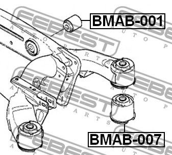 Сайлентблок заднього важеля MG15-01 METGUM 1501 (фото 1)