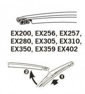 Щетка стеклоочистителя каркасная задняя 350mm (14") ExactFit Rear Trico EX359 (фото 1)