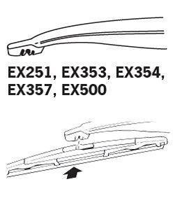 Щетка стеклоочистителя каркасная задняя 400mm (16") ExactFit Rear Trico EX406 (фото 1)