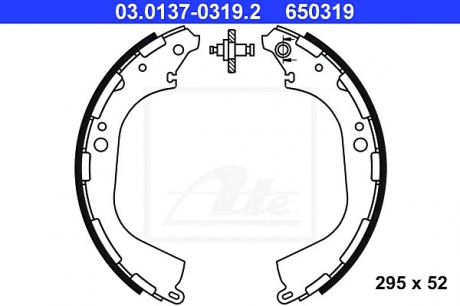 Комплект тормозных колодок ATE 03.0137-0319.2 (фото 1)