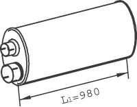 Глушник системи випуску (середній) Dinex 47301 (фото 1)